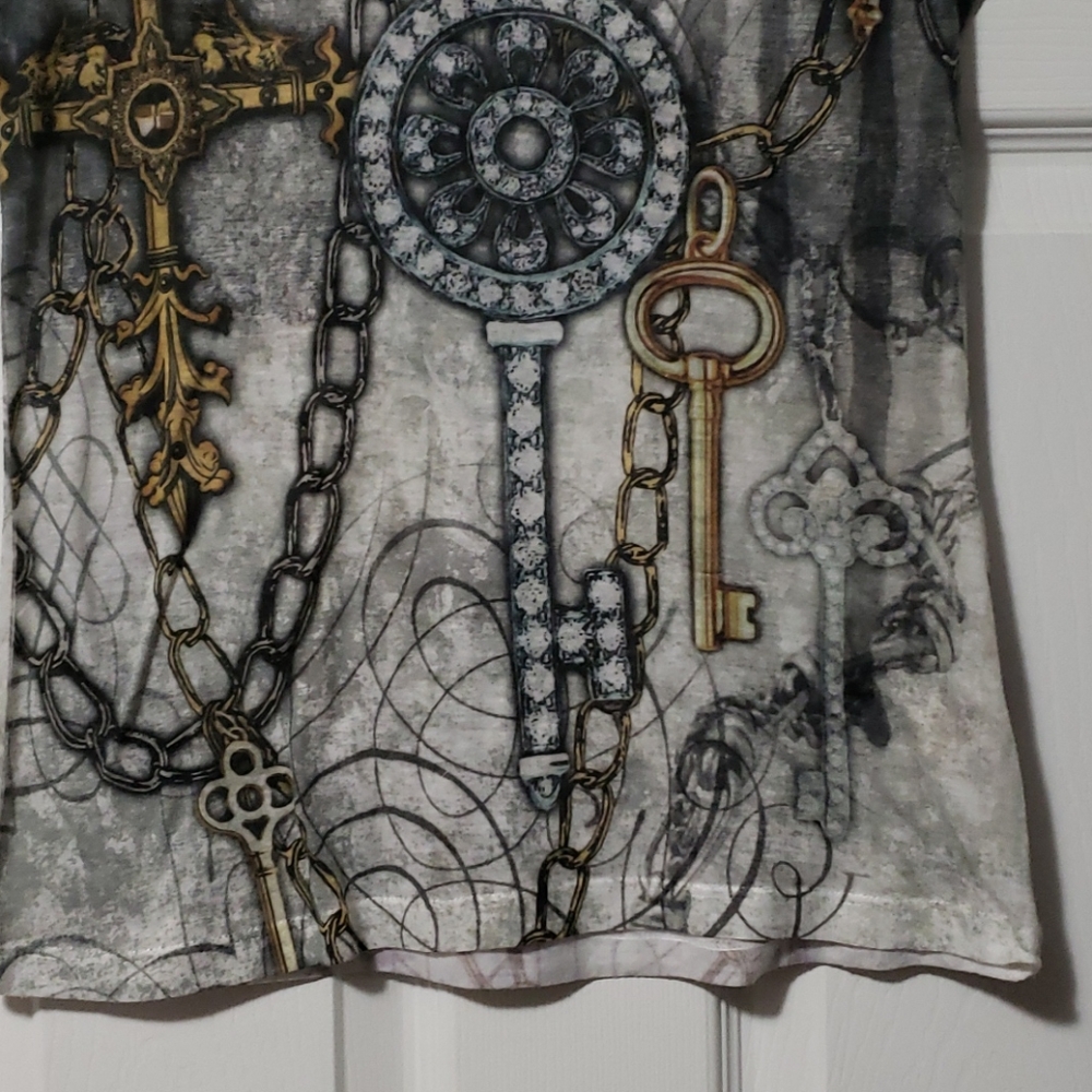 Cache Women's Top Chain Design Size Small - Picture 2 of 5